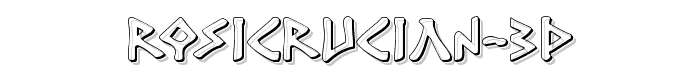 Rosicrucian 3D font