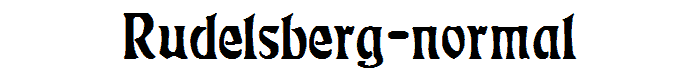Rudelsberg-Normal font