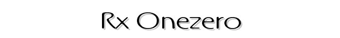 Rx-OneZero font