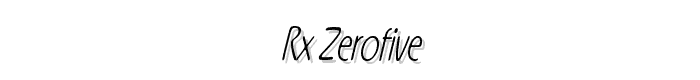 Rx-ZeroFive font