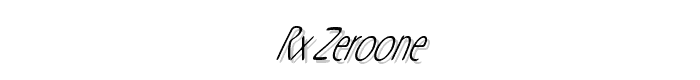 Rx-ZeroOne font