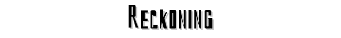 reckoning font