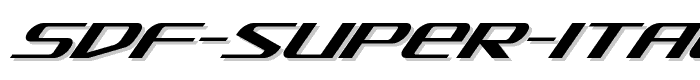 SDF Super Italic police
