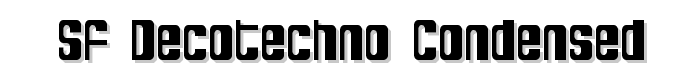 SF DecoTechno Condensed font