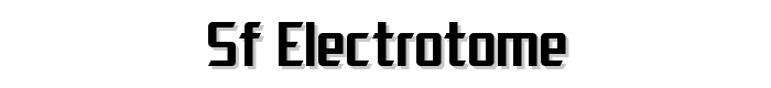 SF Electrotome font