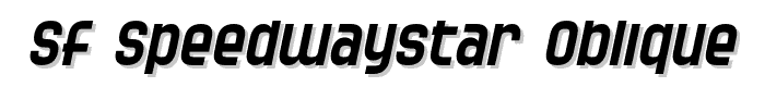 SF Speedwaystar Oblique font
