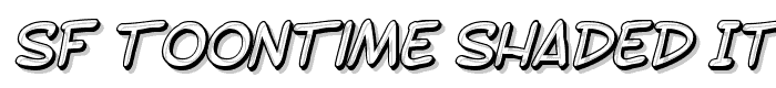 SF Toontime Shaded Italic font