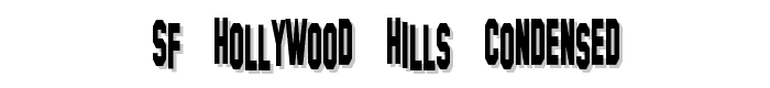 SF Hollywood Hills Condensed font