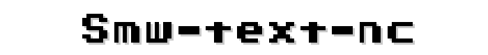 SMW Text NC font