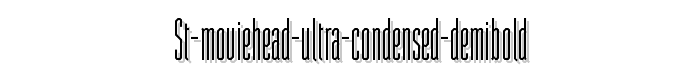 ST Moviehead Ultra condensed DemiBold police