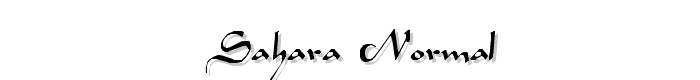 Sahara-Normal font