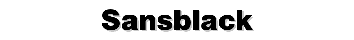 SansBlack font