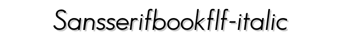 SansSerifBookFLF-Italic font
