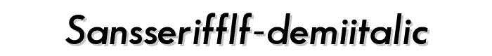 SansSerifFLF-DemiItalic font