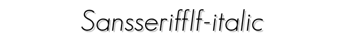 SansSerifFLF-Italic font