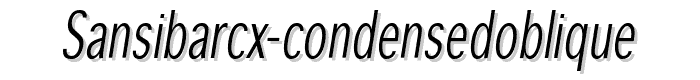 SansibarCX-CondensedOblique font