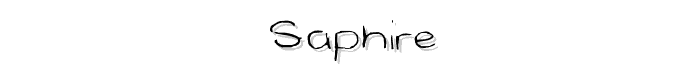 Eine Vorschau der Schriftart Saphire