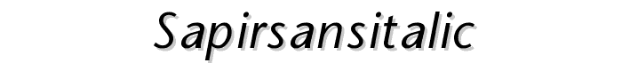 SapirSansItalic font