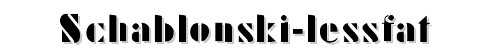 Schablonski-LessFat font
