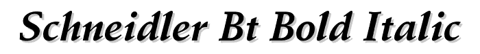 Schneidler BT Bold Italic font
