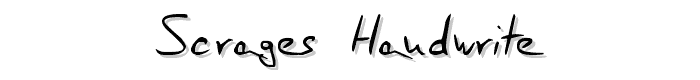 Scrages_handwrite font