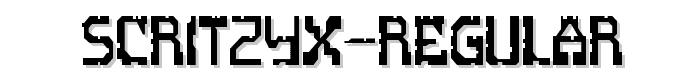ScritzyX Regular font