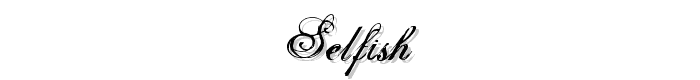 Selfish font
