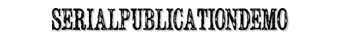 SerialPublicationDemo font