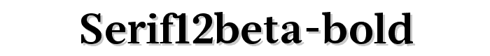 Una vista previa de la fuente  Serif12Beta Bold