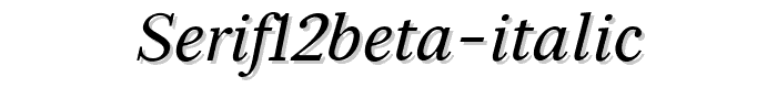 Serif12Beta Italic font