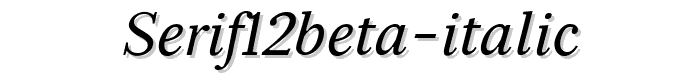 Serif12Beta Italic police