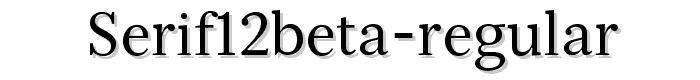 Serif12Beta Regular police