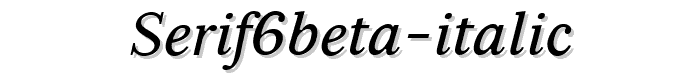 Serif6Beta Italic font