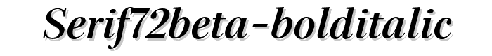 Serif72Beta BoldItalic font