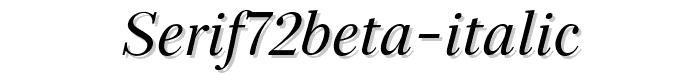 Serif72Beta Italic police