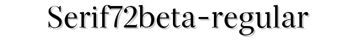 Serif72Beta Regular police