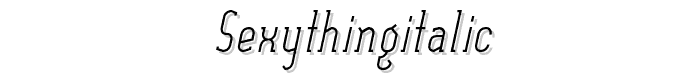 SexythingItalic font