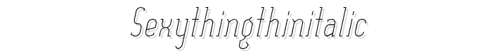 SexythingThinItalic font