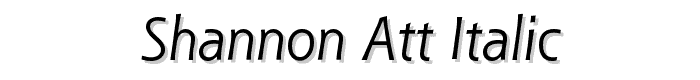 Shannon%20ATT%20Italic font