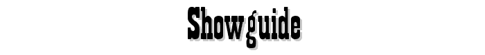 Showguide font