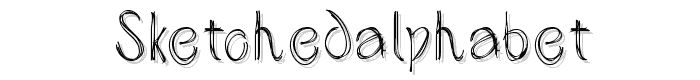 SketchedAlphabet font