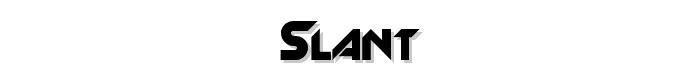 Slant font