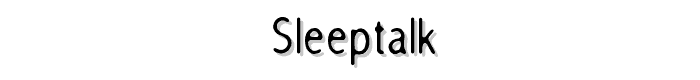 SleepTalk font