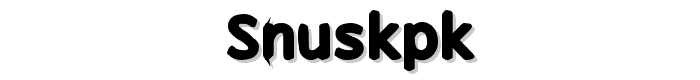 Snuskpk font