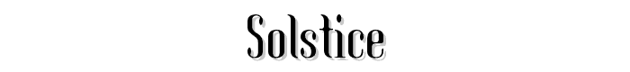 Solstice font