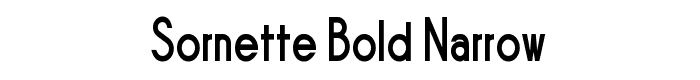Sornette Bold Narrow font
