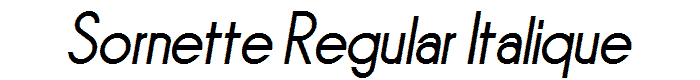 Sornette Regular Italique font