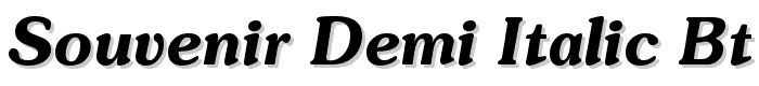 Souvenir Demi Italic BT font