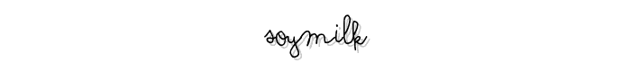 Soymilk font