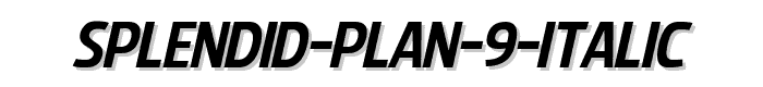 Splendid Plan 9 Italic font